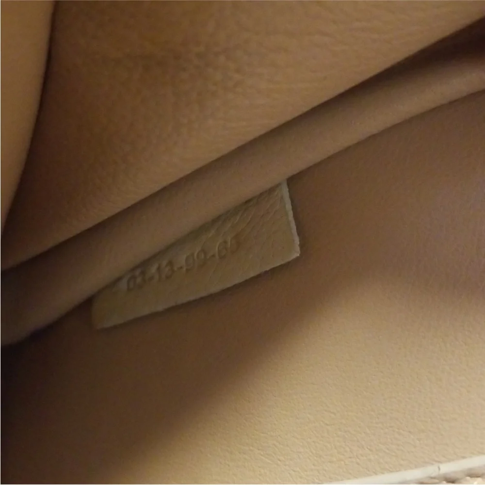 Chloé Chloe Gold Bow Cream Leather Clutch or Crossbody Bag